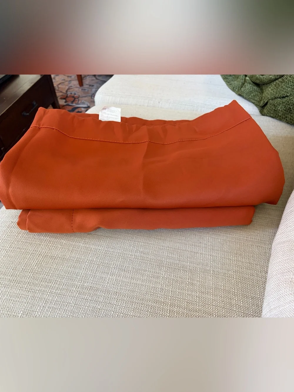 Burnt Orange Blackout Curtains 70” x 63”